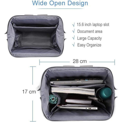 Lekesky Damen Rucksack Schwarz 15.6 Zoll Anti Diebstahl