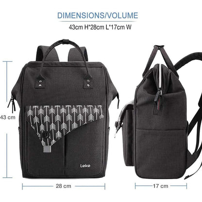 Lekesky Damen Rucksack Schwarz 15.6 Zoll Anti Diebstahl