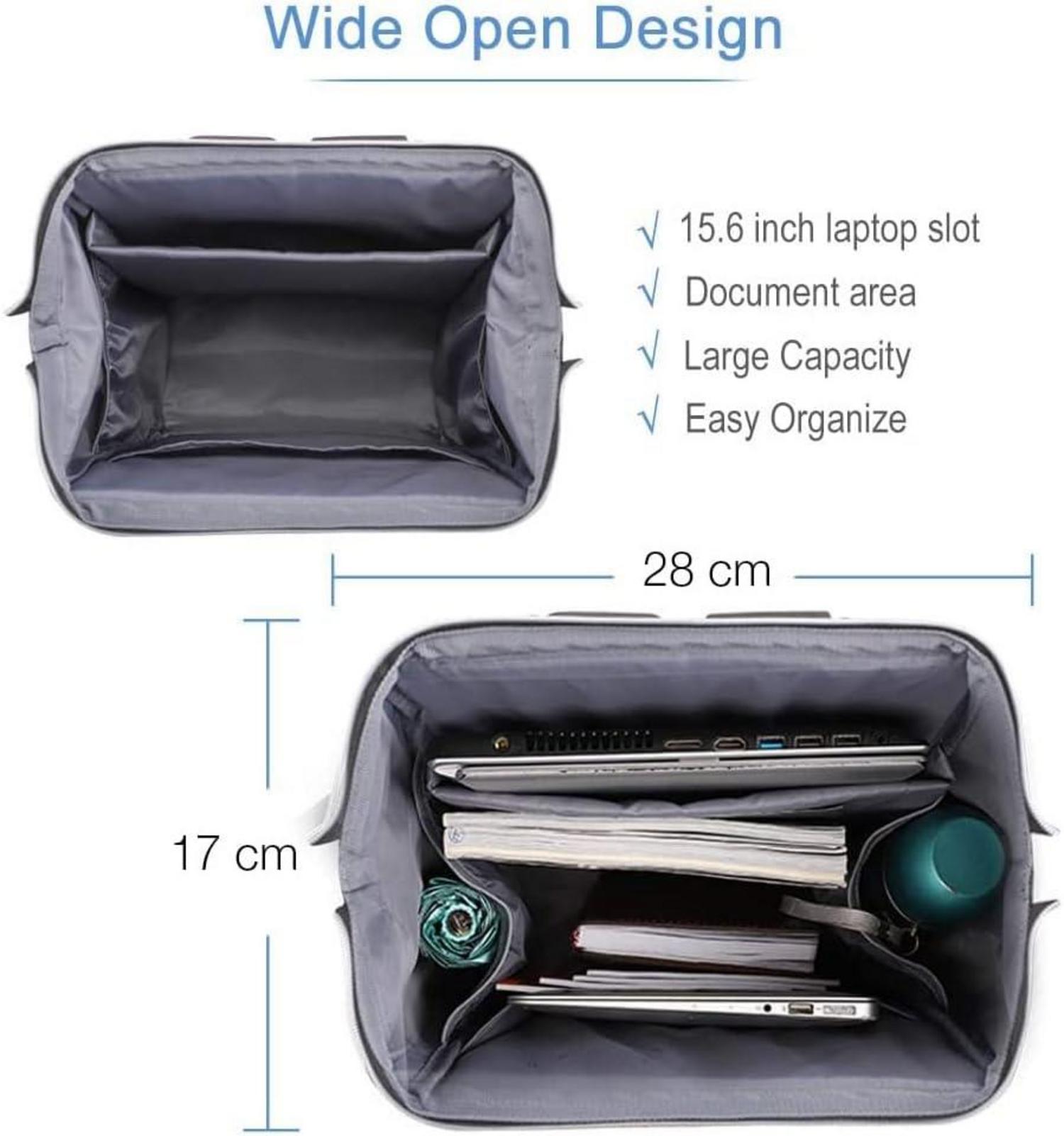 Lekesky Damen Rucksack Schwarz 15.6 Zoll Anti Diebstahl