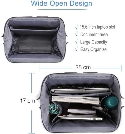 Lekesky Damen Rucksack Schwarz 15.6 Zoll Anti Diebstahl