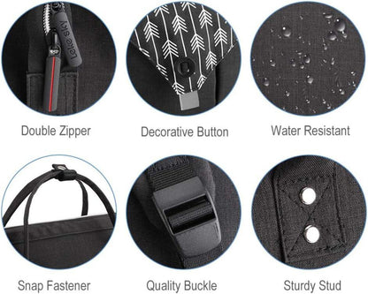 Rucksack Damen Wasserdicht Anti Diebstahl Laptopfach Schwarz 15.6 Zoll