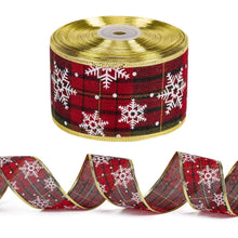 Wired Christmas Holiday Ribbon - Rotes Kariertes