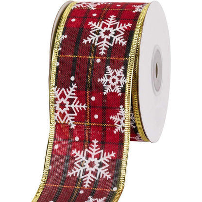 Wired Christmas Holiday Ribbon - Rotes Kariertes