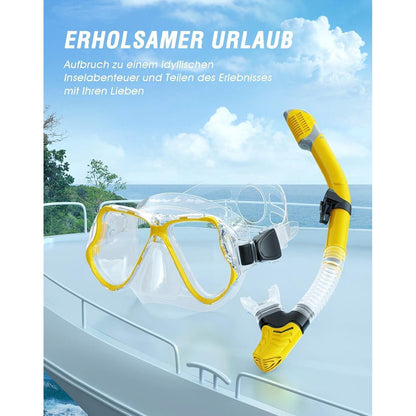 Professionelles Trocken Schnorchelset mit Anti-Fog