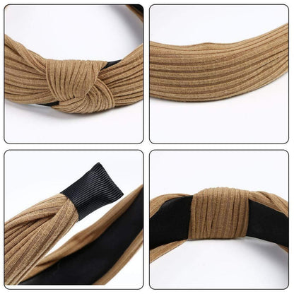 6er Set Vintage Haarreifen Damen, Knoten Stirnband Warp
