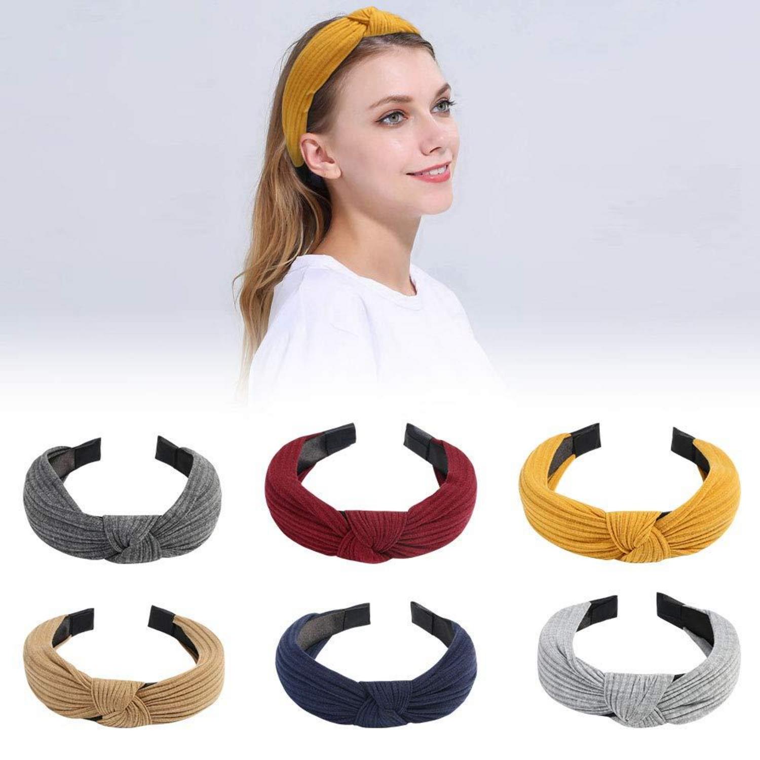 6er Set Vintage Damen Haarreifen Stirnband Haarband Retro Haarschmuck