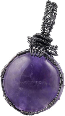 KYEYGWO Frauen Amethyst Kristall Anhänger Halskette
