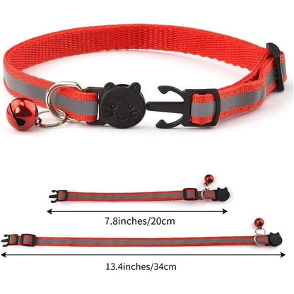 12er Pack Katzenhalsbänder Nylon Verstellbar Glöckchen