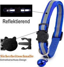 12er Pack Katzenhalsbänder Nylon Verstellbar Glöckchen
