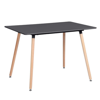 Rechteckiger Esstisch Schwarz 110x70cm – Retro Küchentisch für 4 Personen