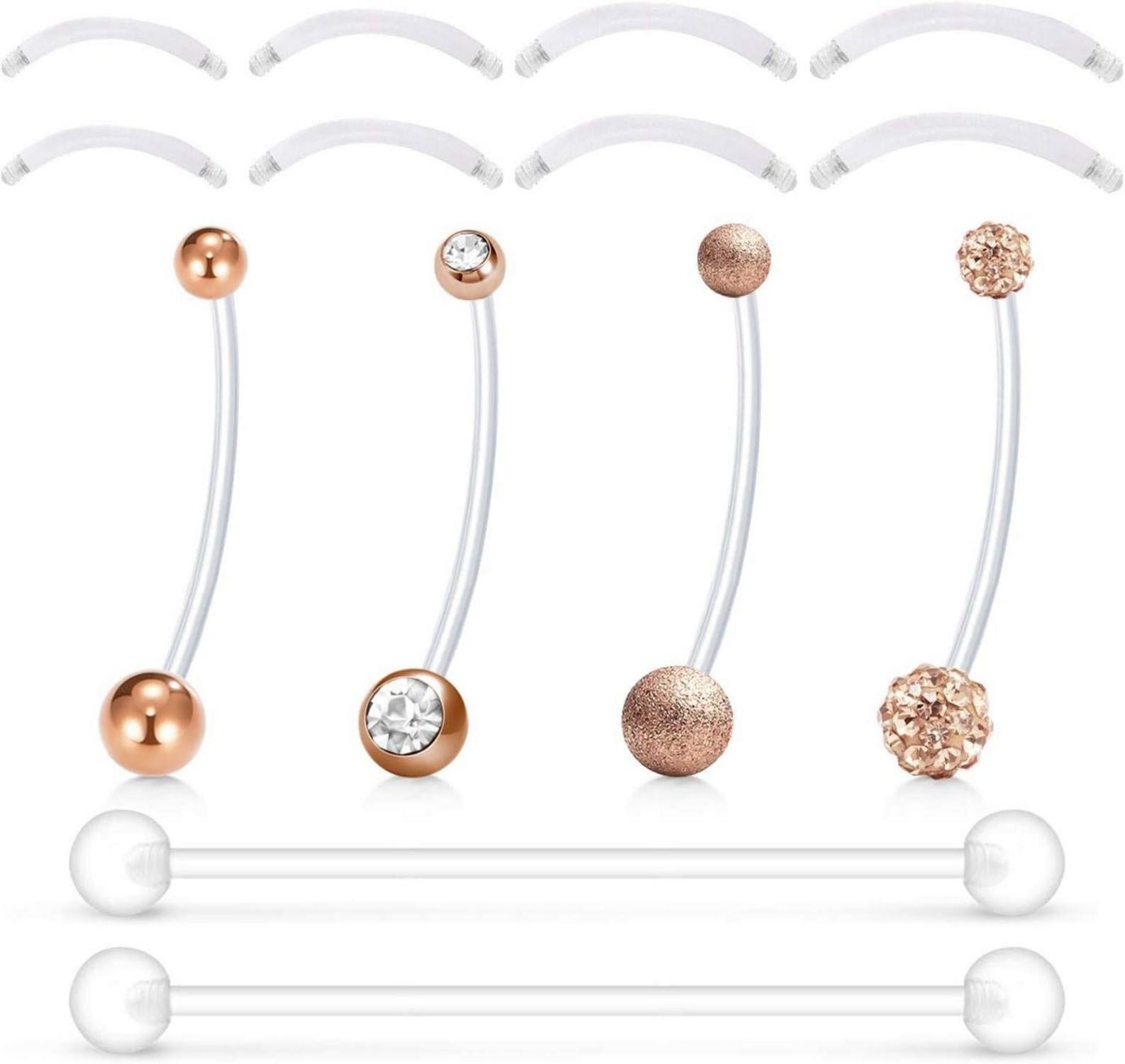 Flexible Schwangerschaftspiercing Bauchnabelpiercing 14G 1,6mm 32mm