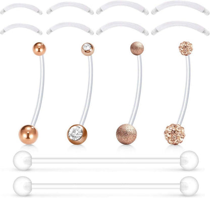 Flexible Schwangerschaftspiercing Bauchnabelpiercing 14G 1,6mm 32mm