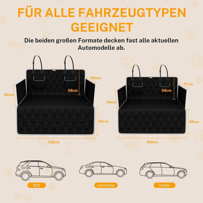 Toozey Völliger Kofferraumschutz Hund Auto Schwarz 185x103cm