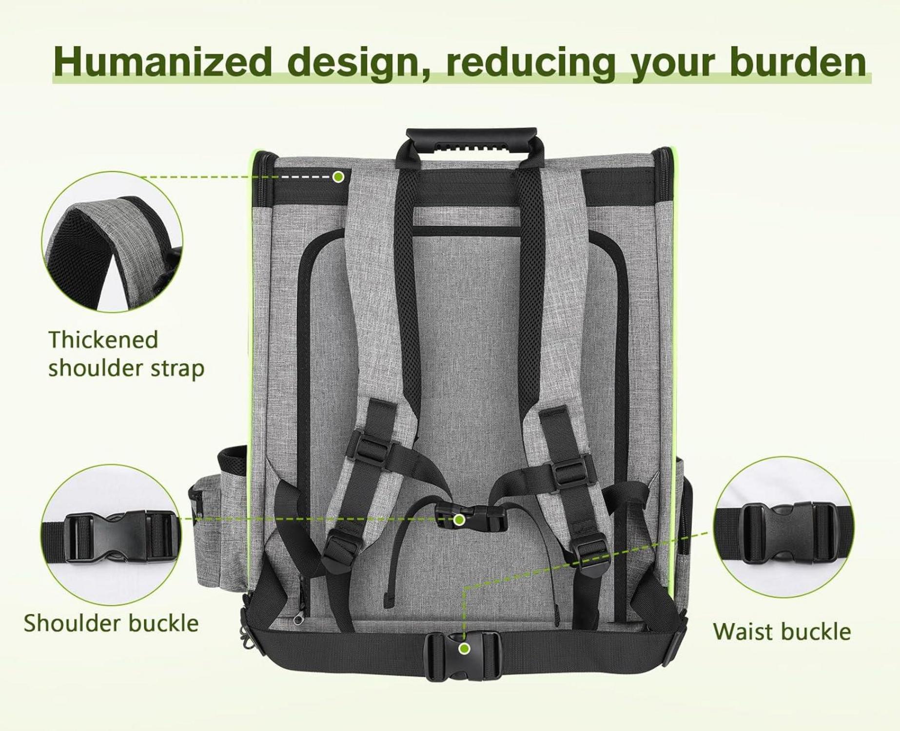 Hunderucksack Katzenrucksack Erweiterbar Faltbar Grau mit Anti-offener