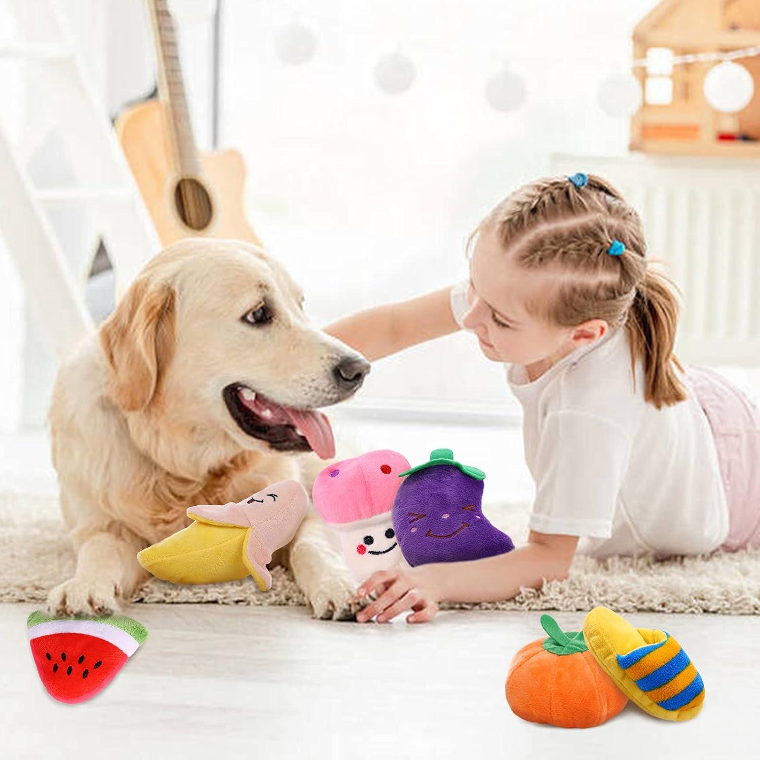 Hundespielzeug Set 14-teilig Große Kleine Hunde Plüsch Quietschspielzeug