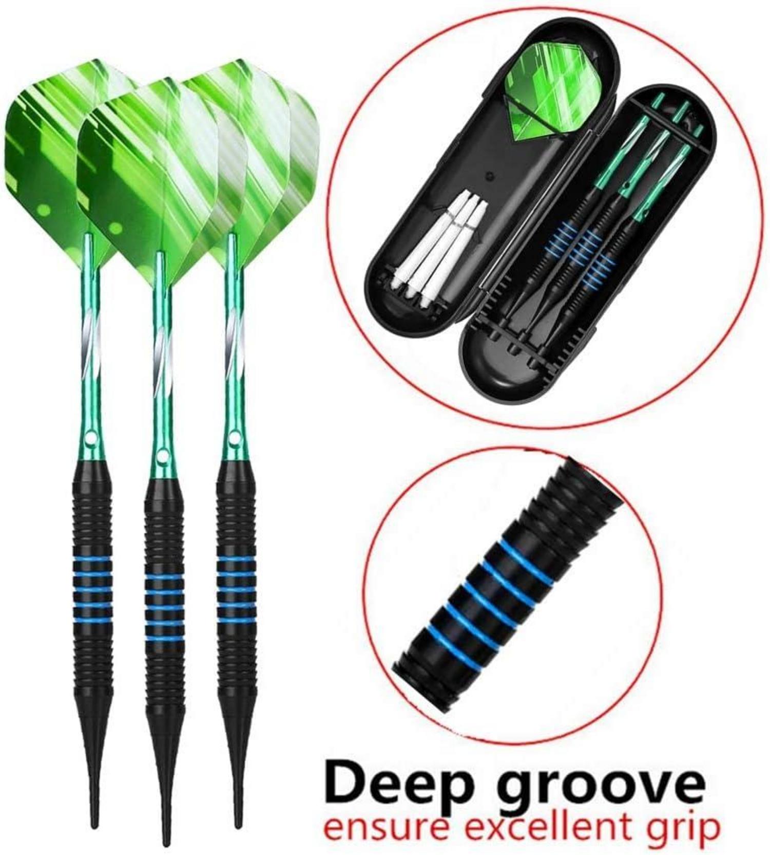 Soft Dartpfeile Set 3 Stück 18g Turnier Dartpfeile mit PU Tasche
