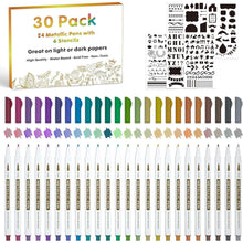 Lineon Metallic Marker Set, 24 bunte