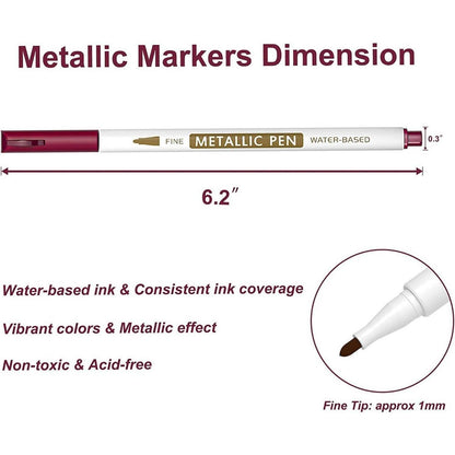 Lineon Metallic Marker Set, 24 bunte