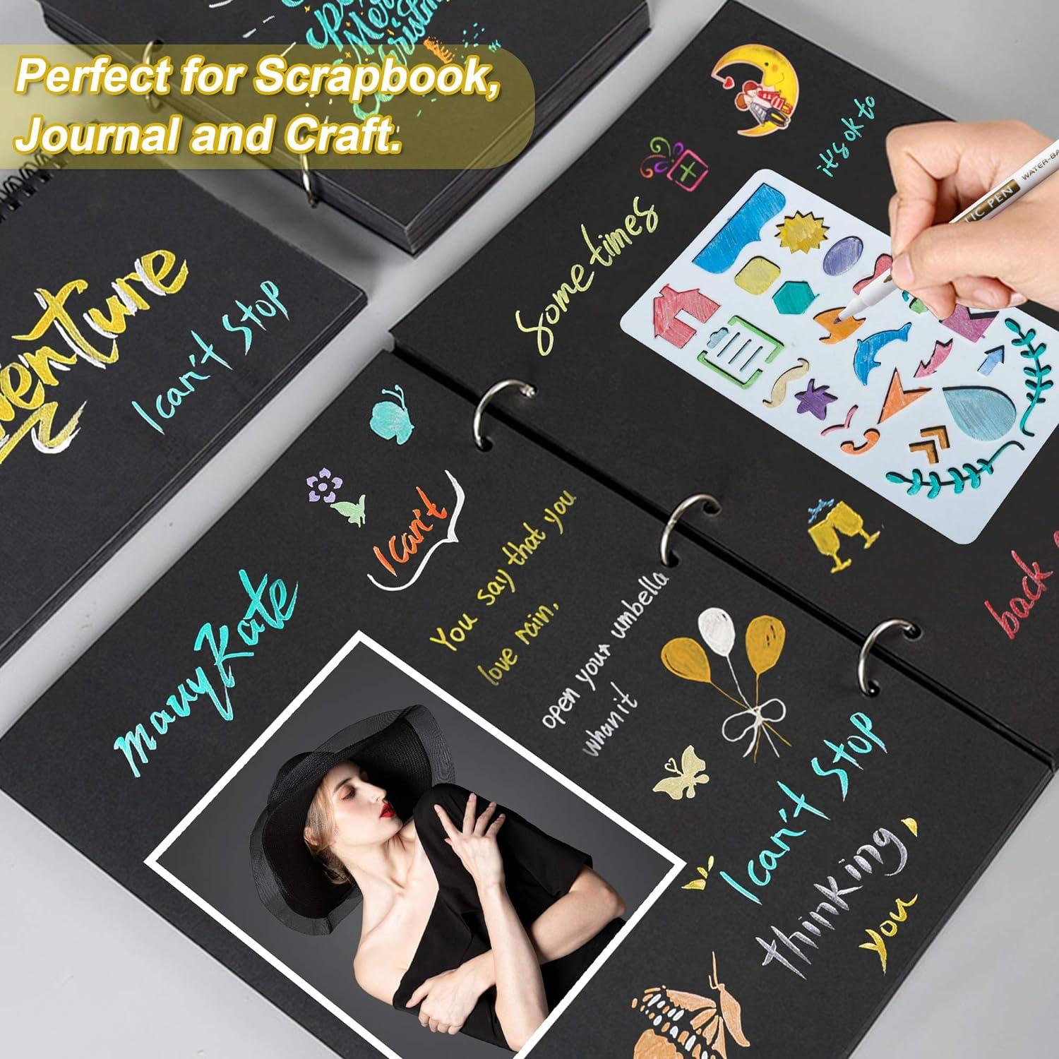 Metallic Marker Set 30-tlg. bunte Metallstifte, feine Spitzen, DIY-Vorlagen