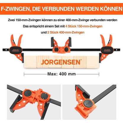 Einhandzwingen Set 4 Stück 150/420mm Profi Schraubzwingen