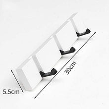 Klappbare Holz Hakenleiste 3 Haken Weiß - Jacken Mäntel