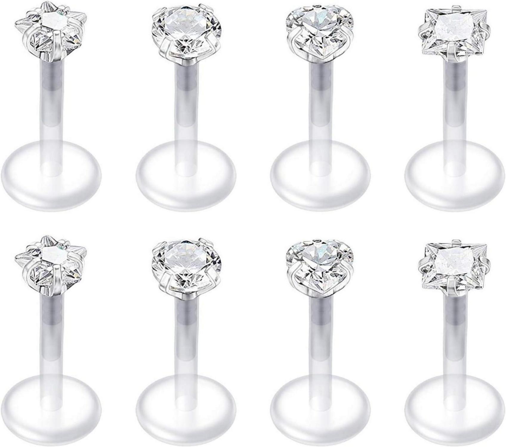 Klare Flexibles Lippenpiercing Tragus Helix Labret Piercing 16G