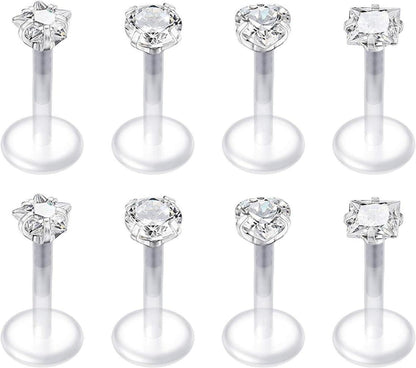 Klare Flexibles Lippenpiercing Tragus Helix Labret Piercing 16G