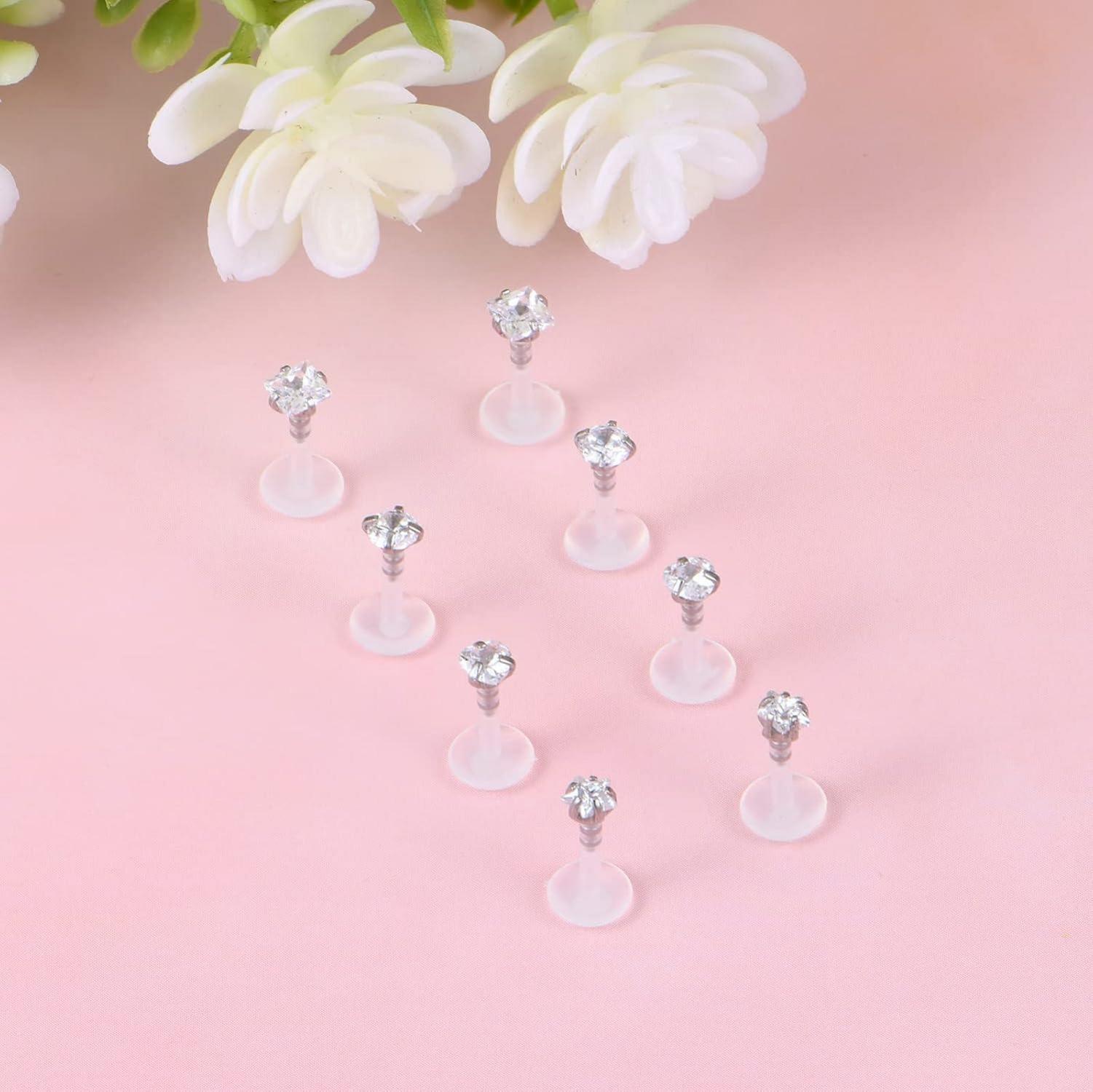 Klare Flexibles Lippenpiercing Tragus Helix Labret Piercing 16G