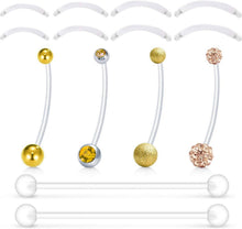 Flexibles Schwangerschaftspiercing Bauchnabelpiercing 14G 1,6mm 32mm