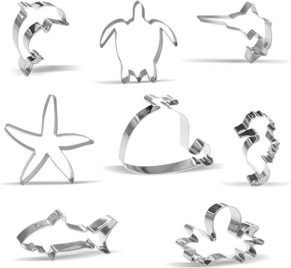Meerestier Ausstechformen Set 8-teilig Edelstahl