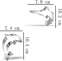 Meerestier Ausstechformen Set 8-teilig Edelstahl - Hai Krake