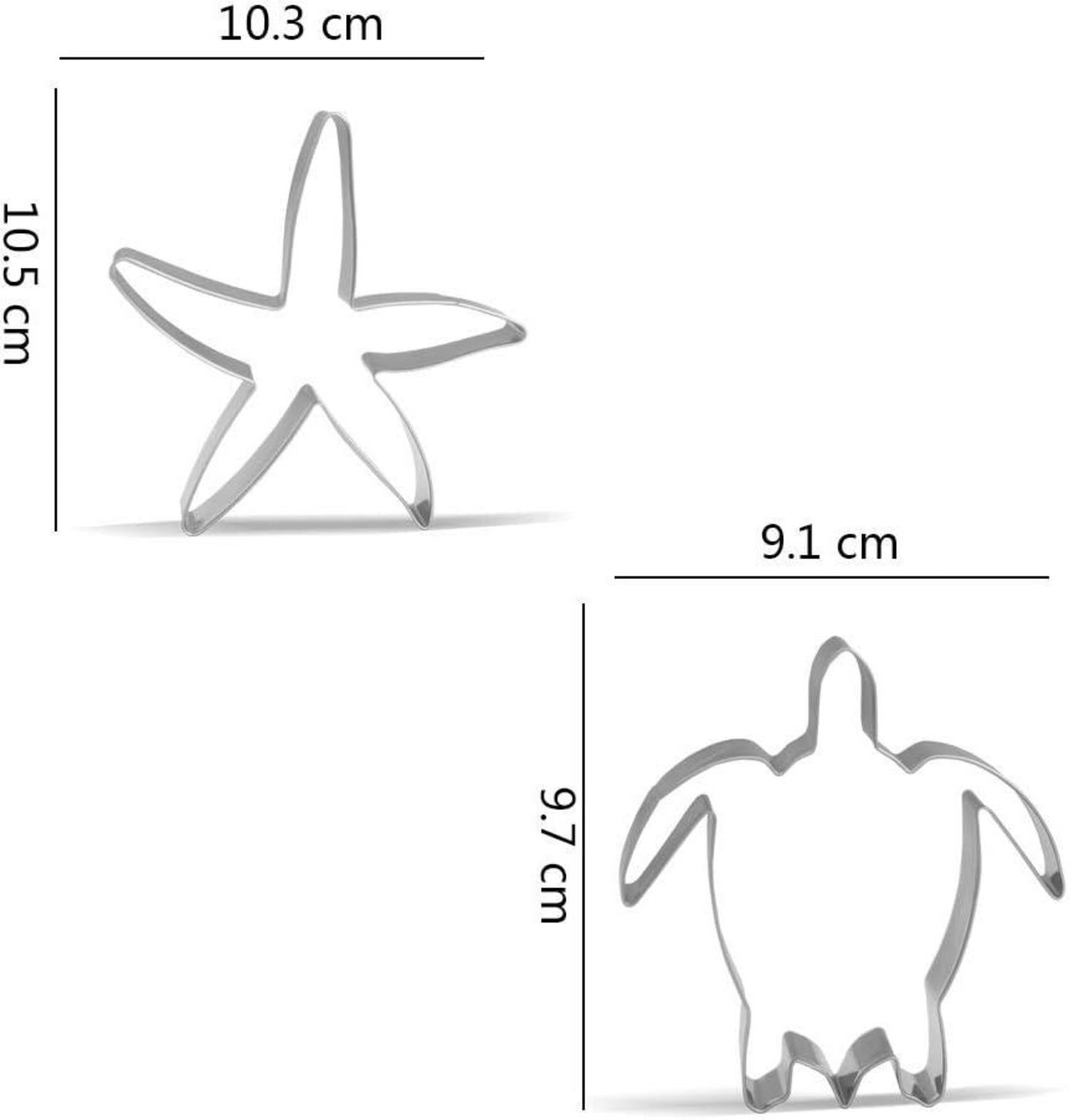 Meerestier Ausstechformen Set 8-teilig Edelstahl