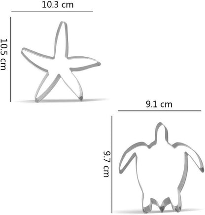 Meerestier Ausstechformen Set 8-teilig Edelstahl