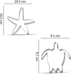 Meerestier Ausstechformen Set 8-teilig Edelstahl