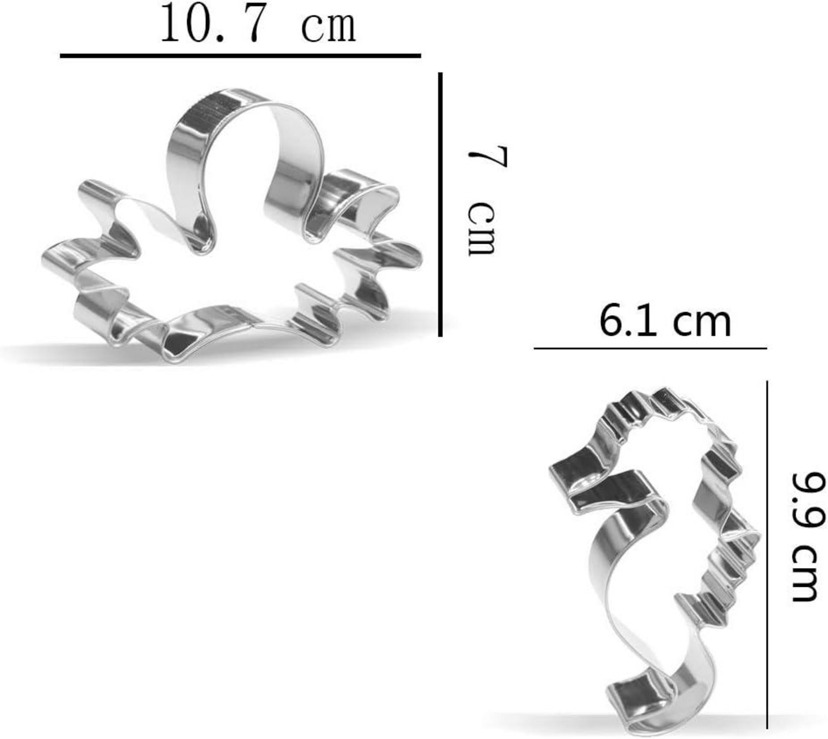 Ozean Ausstechformen Set 8-tlg. Hai Krake Wal Schwertfisch Seepferdchen Seestern