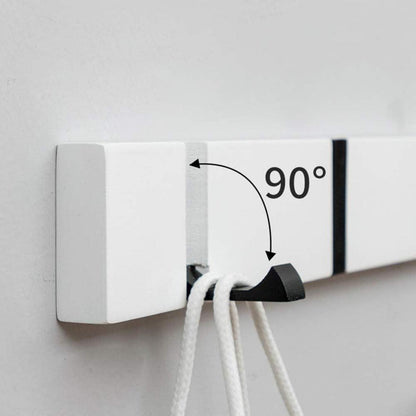 Hakenleiste Holz Klappbar Garderobenleiste Wand 5 Haken Weiß 4