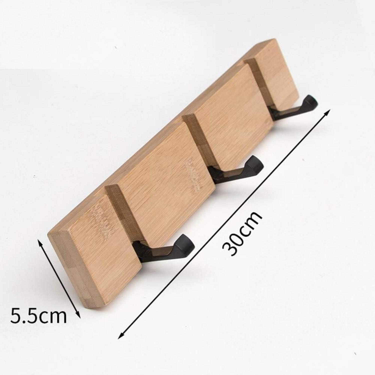 YunNasi Holz Garderobenhaken Klappbar Wandhaken 5 Haken 5kg