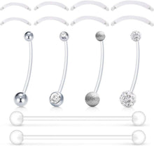 Flexibles Schwangerschaftspiercing Bauchnabelpiercing Bioflex 4er Set
