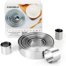 Ausstechformen Edelstahl rund Kekse Fondant Donuts Teig Muffins Kuchen