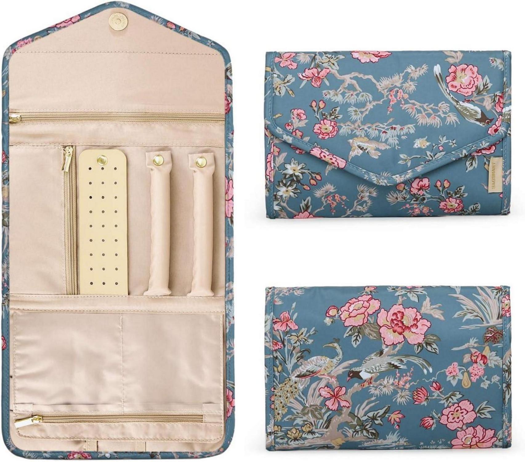 Schmuck Organizer Tasche für Reise Ringe Ohrringe Halsketten Uhren