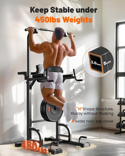 Sportsroyals Power Tower Dip Station Klimmzugstange 204.1 kg