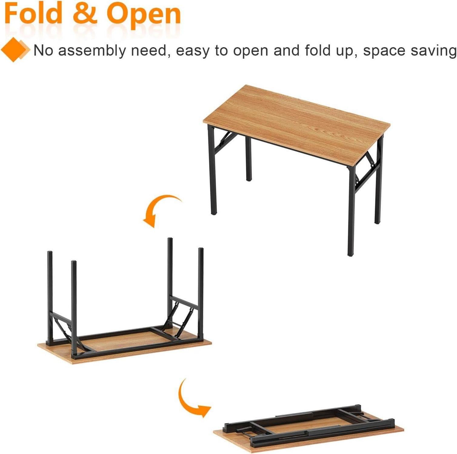 Klapptisch Computertisch 80x40x75cm PC Tisch Büro Esstisch Schwarz
