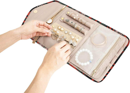 Schmuck Organizer Tasche für Reise mit Polsterung & Stauraum