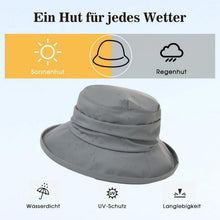 Faltbarer Regenhut Damen wasserdicht mit Kinnband & UPF50+