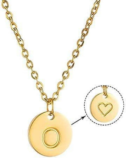 Initialen Damen Kette Buchstaben Anhänger Gold Silber Herz Mädchen-Geschenk