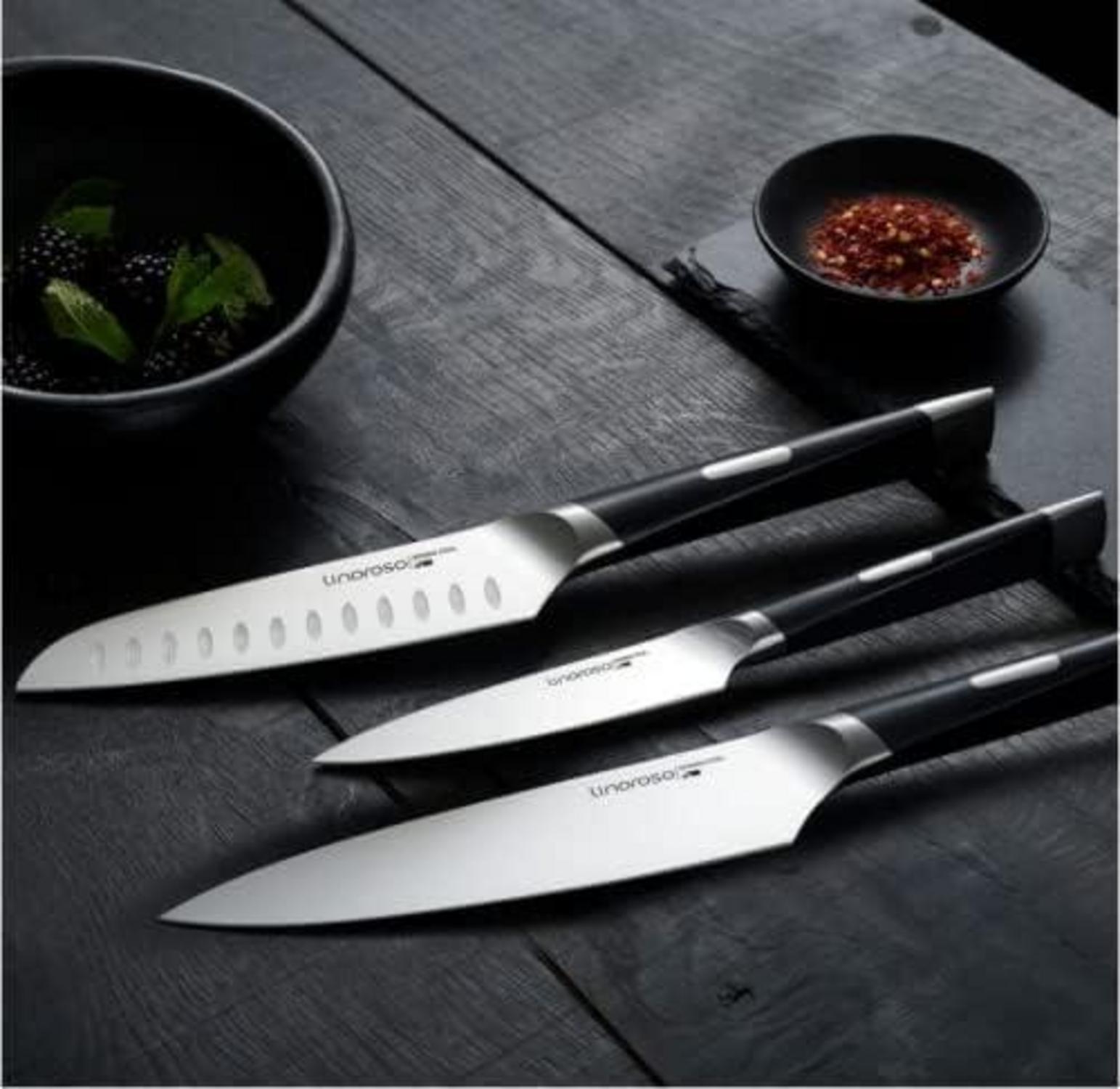 Kochmesser Profi 7 Zoll Extrem Scharf Deutscher Stahl Exquisiter Eiche
