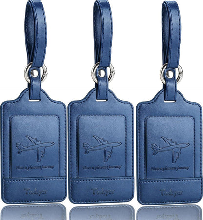 Kofferanhänger PU Leder Schutz der Privatsphäre Blau Flugreise