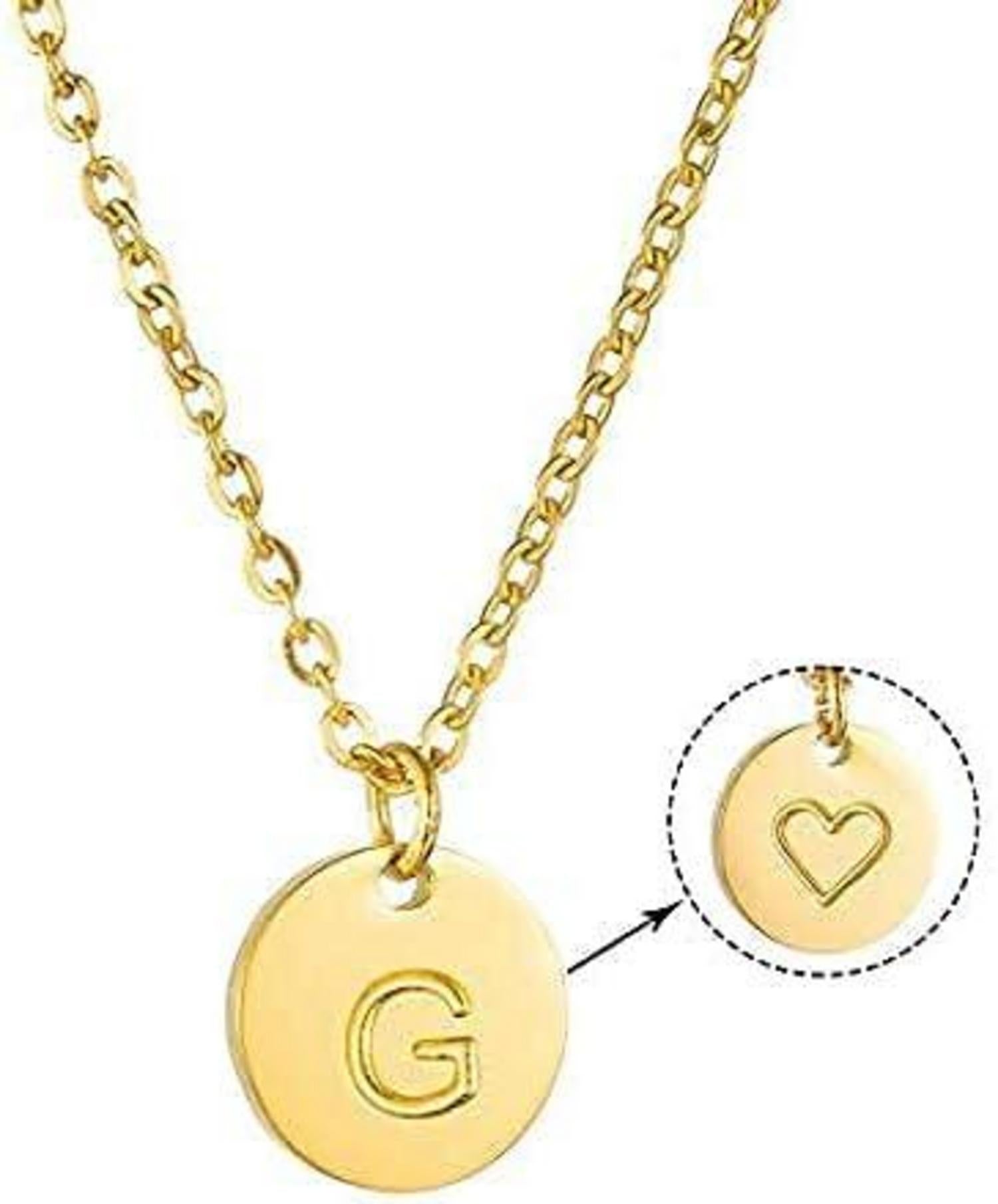 Initialen Buchstaben Halskette Damen Gold Silber Rosegold Herzen