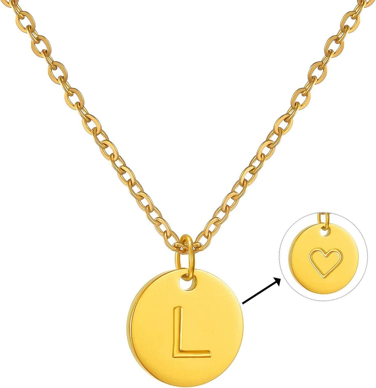 Initialen Halskette Buchstaben Anhänger Gold Rosegold Silber Damen