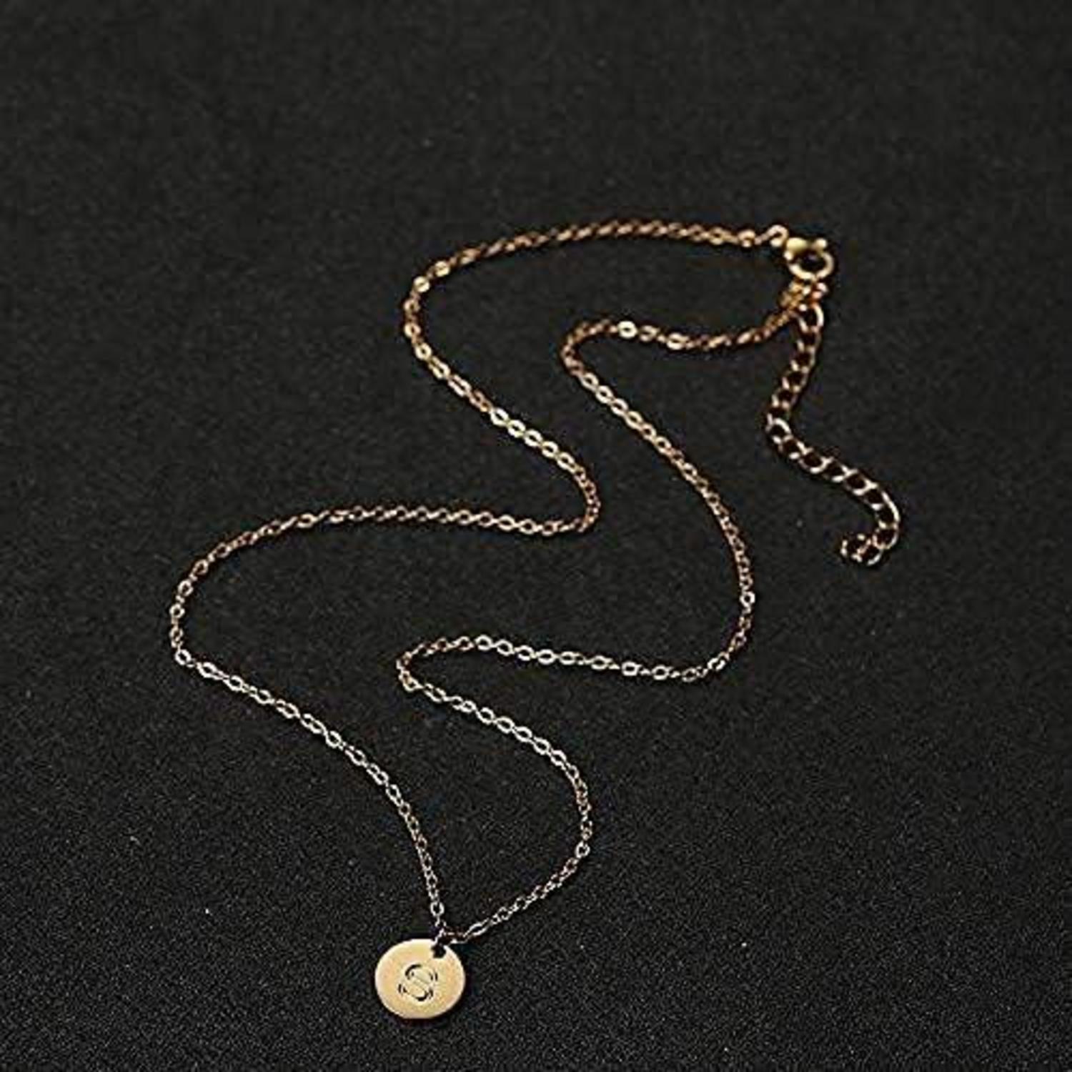 Initialen Kette Damen Anhänger Buchstaben Gold Silber Herz Gift